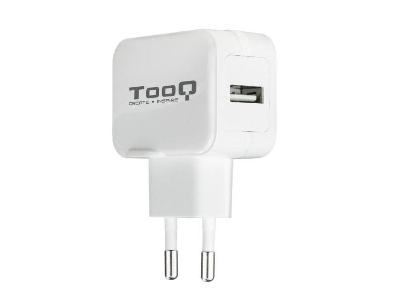 Cargador de Pared TooQ TQWC-1S01WT/ 1xUSB/ 12W/ Blanco