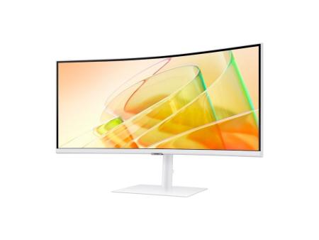 Monitor Profesional Ultraparonámico Curvo Samsung ViewFinity S6 S34C650TAU 34'/ UWQHD/ Multimedia/ Regulable en altura/ Blanco