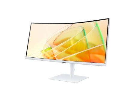 Monitor Profesional Ultraparonámico Curvo Samsung ViewFinity S6 S34C650TAU 34'/ UWQHD/ Multimedia/ Regulable en altura/ Blanco