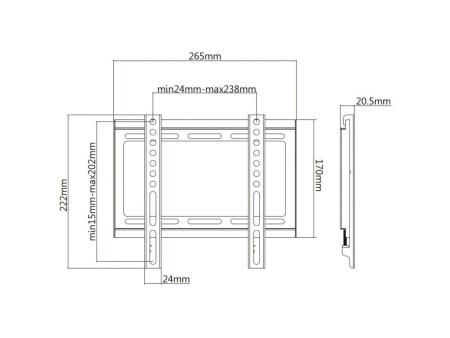 Soporte de Pared Fijo Aisens WT42F-157 para TV de 32-42'/ hasta 35kg