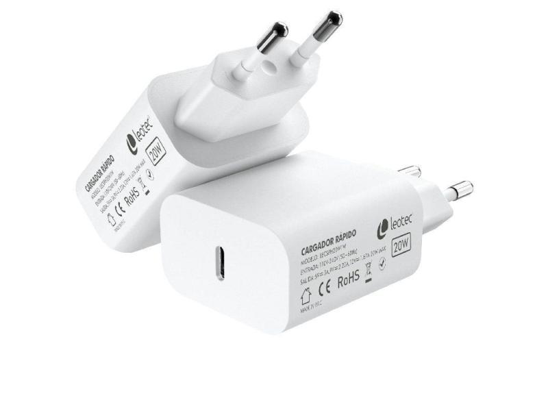 Cargador de Pared Leotec LECSPH20W1W/ 1xUSB Tipo-C/ 20W