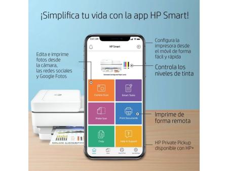 Multifunción HP Envy 6420e WiFi/ Fax Móvil/ Dúplex/ Blanca