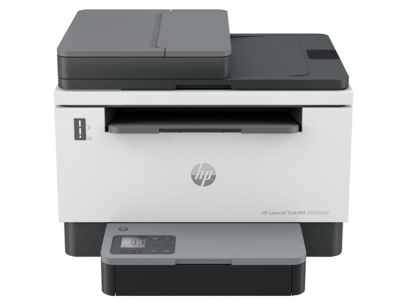 Multifunción Recargable Láser Monocromo HP Laserjet Tank 2604sdw/ WiFi/ Dúplex/ ADF/ Blanca y Negra