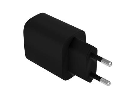 Cargador de Pared Leotec LECSPH20W2K/ 1xUSB Tipo-C/ 1xUSB/ 20W