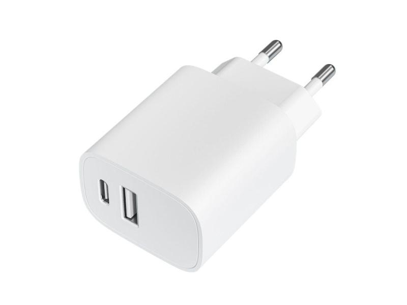 Cargador de Pared Leotec LECSPH20W2W/ 1xUSB Tipo-C/ 1xUSB/ 20W