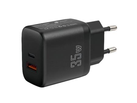 Cargador de Pared Leotec LECSPH35W2/ 1xUSB Tipo-C/ 1xUSB/ 35W