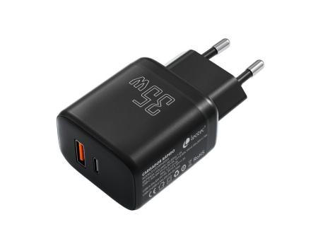 Cargador de Pared Leotec LECSPH35W2/ 1xUSB Tipo-C/ 1xUSB/ 35W