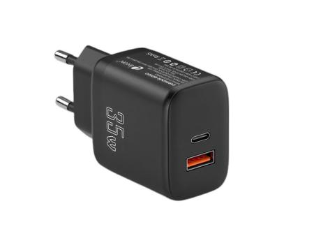 Cargador de Pared Leotec LECSPH35W2/ 1xUSB Tipo-C/ 1xUSB/ 35W