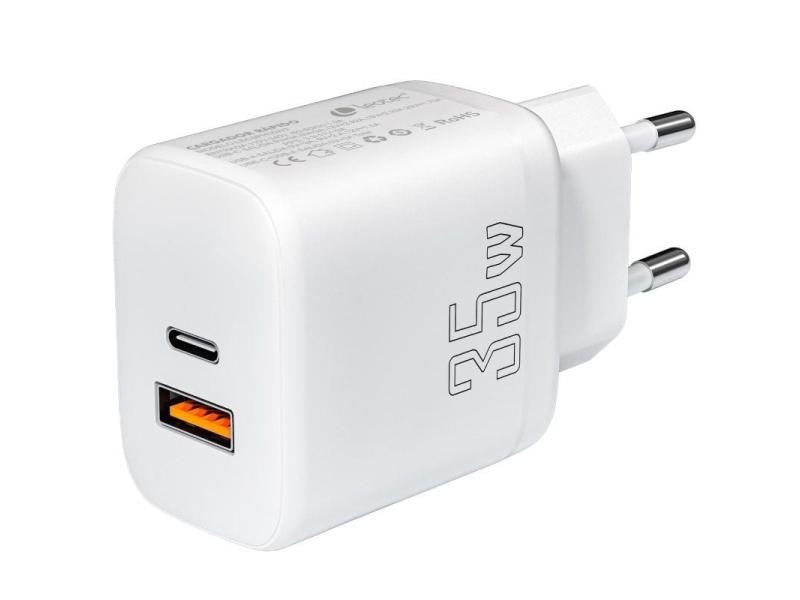 Cargador de Pared Leotec LECSPH35W2W/ 1xUSB Tipo-C/ 1xUSB/ 35W