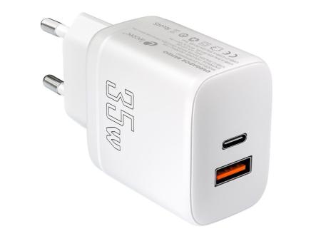 Cargador de Pared Leotec LECSPH35W2W/ 1xUSB Tipo-C/ 1xUSB/ 35W