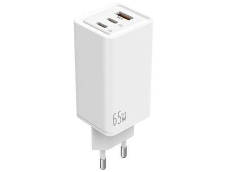 Cargador de Pared Leotec LECSPH65W3W/ 2xUSB Tipo-C/ 1xUSB/ 65W