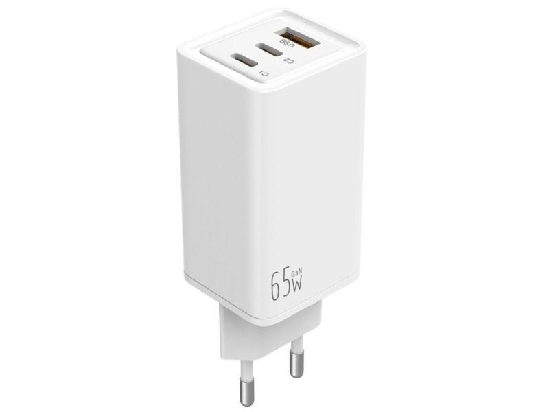 Cargador de Pared Leotec LECSPH65W3W/ 2xUSB Tipo-C/ 1xUSB/ 65W