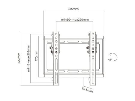 Soporte de Pared Inclinable Aisens WT42T-159 para TV de 23-42'/ hasta 35kg