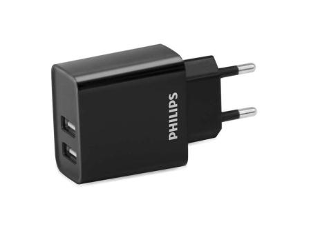 Cargador de Pared Philips DLP2610/ 2xUSB/ 15.5W