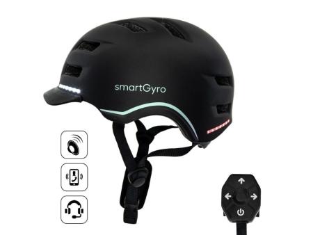 Casco para Adulto SmartGyro Helmet Pro/ Tamaño M/ Negro