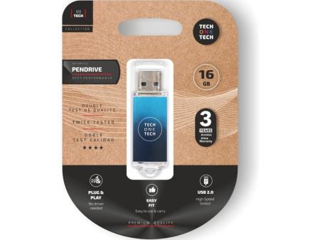 Pendrive 16GB Tech One Tech Be Deep USB 2.0/ Azul Degradado