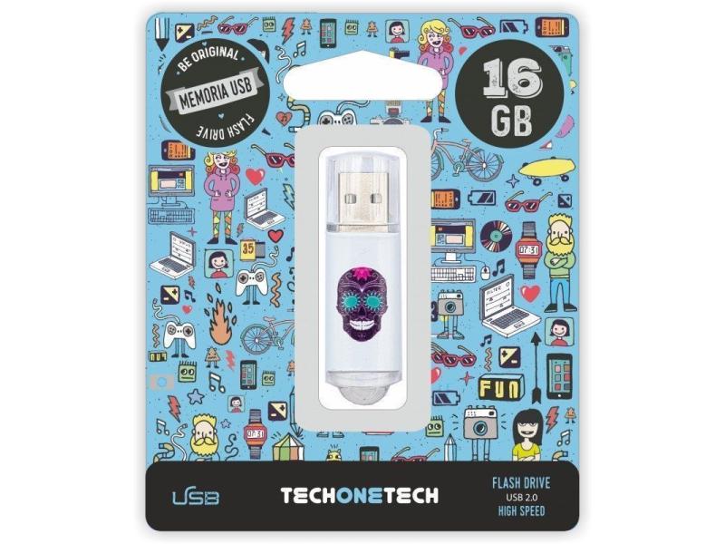 Pendrive 16GB Tech One Tech Calavera Maya USB 2.0