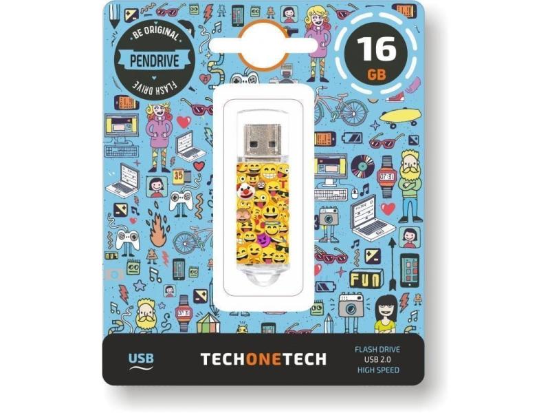 Pendrive 16GB Tech One Tech Emojis USB 2.0