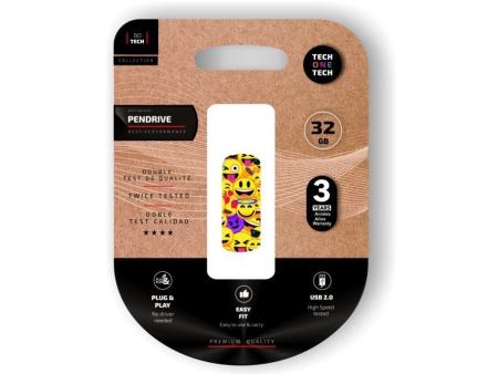 Pendrive 32GB Tech One Tech Emoji collage USB 2.0