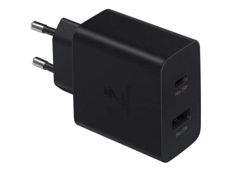 Cargador de Pared Samsung EP-TA220NBE/ 1xUSB Tipo-C/ 1xUSB/ 35W