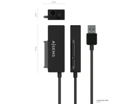 Adaptador para Discos Duros 2.5'/3.5' Aisens ASE-35A01B/ USB 3.0 - SATA/ con Alimentador