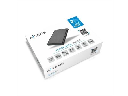 Caja Externa para Disco Duro de 2.5' Aisens ASE-2525B/ USB 3.1/ Sin tornillos