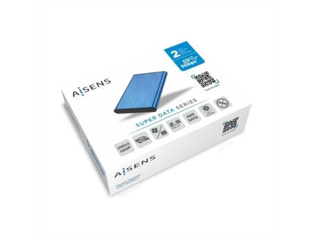 Caja Externa para Disco Duro de 2.5' Aisens ASE-2525BLU/ USB 3.1/ Sin tornillos