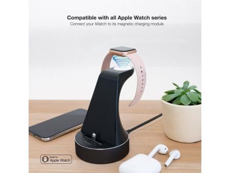 Base de Carga Inalámbrica para Apple Watch y iPhone TooQ TQCD02L