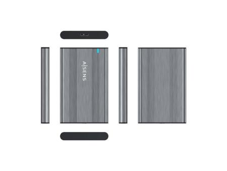 Caja Externa para Disco Duro de 2.5' Aisens ASE-2526GR/ USB 3.1/ Sin tornillos