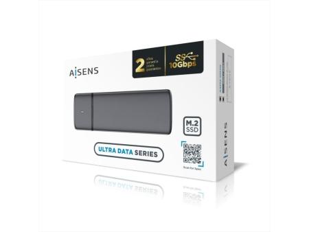 Caja Externa para Disco SSD M.2 SATA/NVMe Aisens ASM2-002G/ USB 3.1/ Sin tornillos