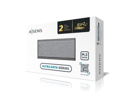 Caja Externa para Disco SSD M.2 SATA Aisens ASM2-007GRY/ USB 3.1 Gen1/ Sin Tornillos