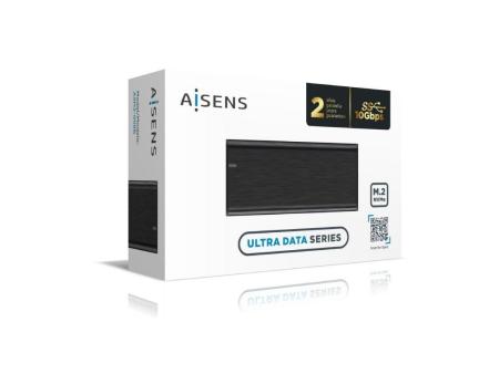 Caja Externa para Disco SSD M.2 NVMe Aisens ASM2-008B/ USB 3.1 Gen2/ Sin Tornillos