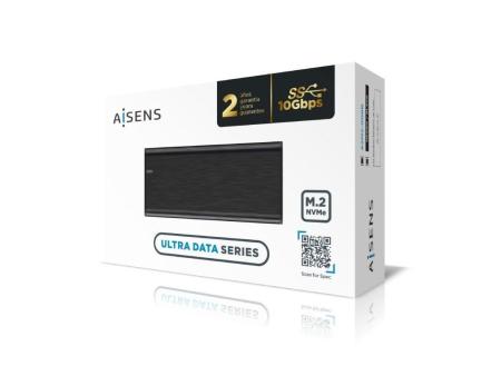 Caja Externa para Disco SSD M.2 NVMe Aisens ASM2-008B/ USB 3.1 Gen2/ Sin Tornillos