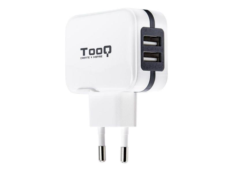 Cargador de Pared TooQ TQWC-1S02WT/ 2xUSB/ 17W