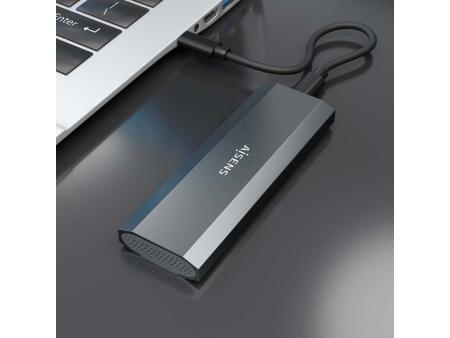 Caja Externa para Disco SSD M.2 NGFF Aisens ASM2-029GR/ USB 3.2/ Sin tornillos