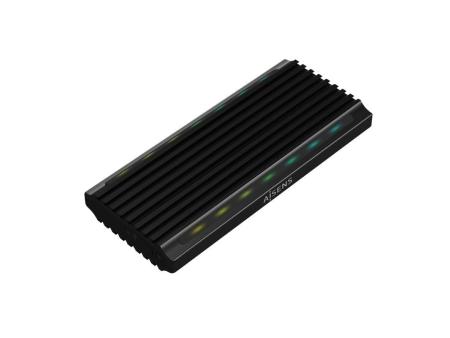 Caja Externa para Disco SSD M.2 SATA/NVMe Aisens ASM2-RGB012B/ USB 3.2/ Sin tornillos