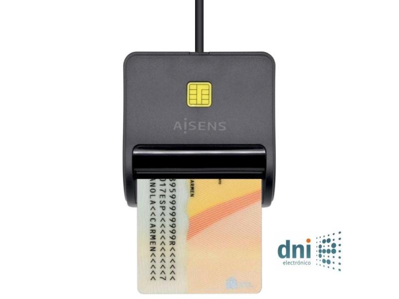 Lector de DNI Aisens ASCR-SN01-BK/ Negro