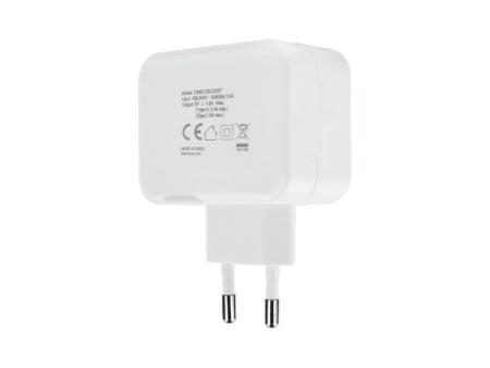 Cargador de Pared TooQ TQWC-2SC02WT/ 1xUSB Tipo-C/ 1x USB/ 27W