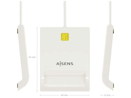 Lector de DNI y Tarjetas Aisens ASCR-SN07-W/ Blanco