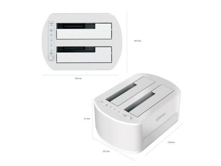 Docking Station para Discos Duros Aisens ASDS-D02W