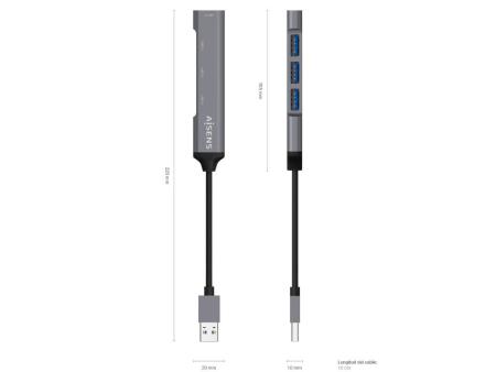 Hub USB 3.0 Aisens A106-0540/ 4xUSB