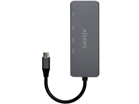 Hub USB Tipo-C Aisens A109-0745/ 4xUSB Tipo-C/ Gris