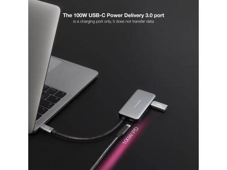 Hub USB 3.2 Gen1 Nanocable 10.16.1005/ 3xUSB/ 1xUSB Tipo-C/ 1xUSB Tipo-C PD