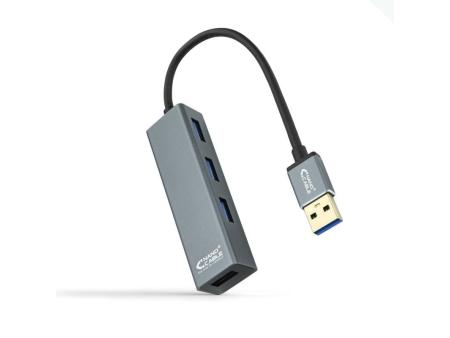 Hub USB 3.0 Nanocable 10.16.4402/ 4xUSB/ Gris