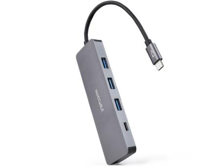 Hub USB Tipo-C Nanocable 10.16.4409/ 3xUSB/ 1xUSB Tipo-C/ Gris