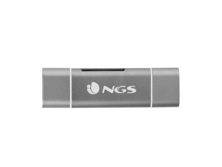 Lector de Tarjetas Externo NGS ALLY READER/ USB 2.0/ USB Tipo-C / Micro USB