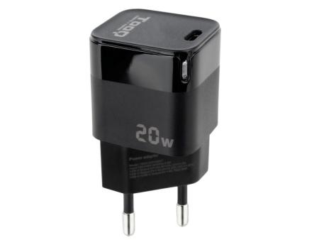 Cargador de Pared TooQ TQWC-PD20/ 1xUSB Tipo-C/ 20W