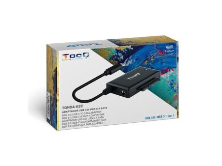 Adaptador para Discos Duros 2.5'/3.5' TooQ TQHDA-02C/ USB Tipo-C Macho - SATA