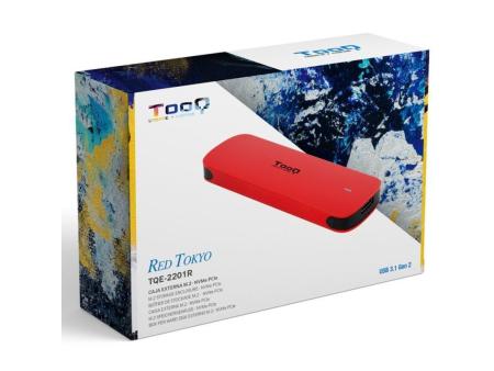 Caja Externa para Disco SSD M.2 NVMe TooQ TQE-2201R/ USB 3.1 Gen2/ Sin tornillos