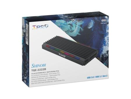 Caja Externa para Disco SSD M.2 NVMe TooQ TQE-2222B/ USB 3.1 Gen2/ Sin tornillos